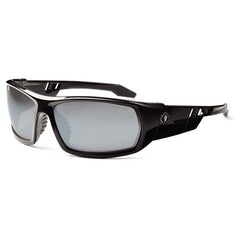 Odin Silver Mirror Lens Black Safety Glasses - Americas Industrial Supply