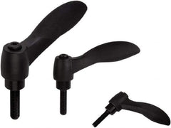KIPP - M10, Fiberglass Reinforced Plastic & Thermoplastic SEBS Threaded Stud Adjustable Clamping Handle - 91.2mm OAL, 56.1mm High - Americas Industrial Supply