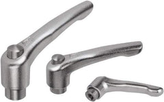 KIPP - 5/16-18, Stainless Steel Threaded Hole Adjustable Clamping Handle - 74.5mm OAL, 45.5mm High - Americas Industrial Supply