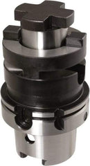 Iscar - HSK100 Taper Shank 50mm Pilot Diam Shell Mill Holder - 30mm Flange to Nose End Projection, 90mm Nose Diam - Exact Industrial Supply