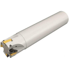 Iscar - 32mm Cut Diam, 8mm Max Depth of Cut, 31mm Shank Diam, 250mm OAL, Indexable Square Shoulder Helical End Mill - HM390 TPKT 100304PDR, HM390 TPKT 1003PDR Inserts, Cylindrical Shank, 90° Lead Angle, Through Coolant, Series HeliIQMill - Americas Industrial Supply