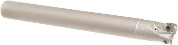 Iscar - 16mm Cut Diam, 5mm Max Depth of Cut, 15mm Shank Diam, 150mm OAL, Indexable Square Shoulder Helical End Mill - HM390 TCKT 0703PCTR Inserts, Cylindrical Shank, 90° Lead Angle, Through Coolant, Series HeliIQMill - Americas Industrial Supply