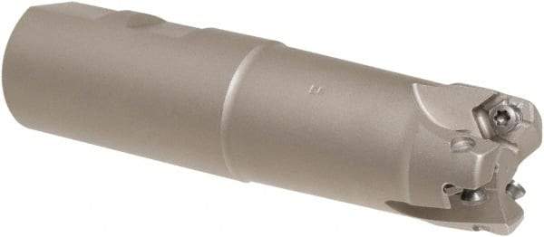 Iscar - 32mm Cut Diam, 0.0591" Max Depth, 32mm Shank Diam, Weldon Shank Indexable High-Feed End Mill - Screw Holding Method, H600 WXCU Insert, FF EWX-07 Toolholder, Through Coolant - Americas Industrial Supply