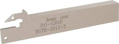 Iscar - External Thread, 1.378" Max Depth of Cut, 3mm Min Groove Width, 125mm OAL, Right Hand Indexable Grooving Cutoff Toolholder - 20mm Shank Height x 12mm Shank Width, DGN/DGR/GRIP Insert Style, DGT Toolholder Style, Series Do-Grip - Americas Industrial Supply