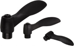 KIPP - M5, Fiberglass Reinforced Plastic & Thermoplastic SEBS Threaded Hole Adjustable Clamping Handle - 48.1mm OAL, 33.5mm High - Americas Industrial Supply