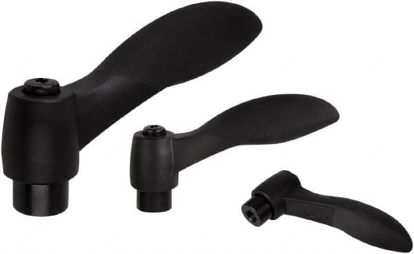 KIPP - 1/4-20, Fiberglass Reinforced Plastic & Thermoplastic SEBS Threaded Hole Adjustable Clamping Handle - 74.4mm OAL, 45.2mm High - Americas Industrial Supply