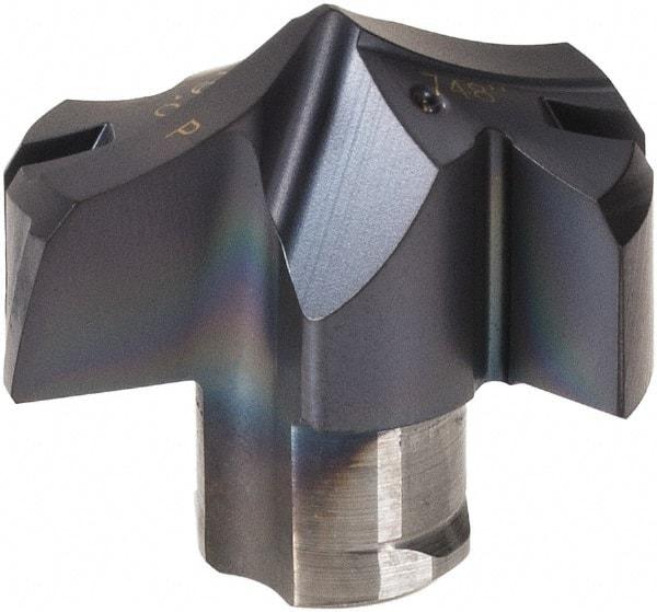 Iscar - Series HCP-IQ, 19mm Diam Grade IC908 Replaceable Drill Tip - Carbide, TiAlN/TiN Finish, 19 Seat Size - Americas Industrial Supply