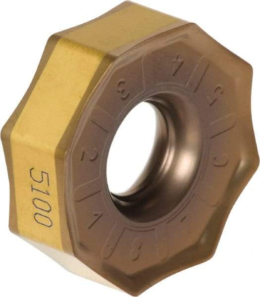 Iscar - ONMU100816 HL Grade IC5100 Carbide Milling Insert - TiCN/Al2O3 Finish, 0.366" Thick, 1.035" Inscribed Circle, 1.6mm Corner Radius - Americas Industrial Supply