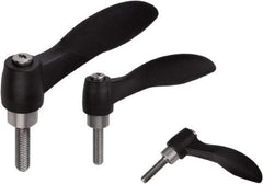 KIPP - 5/16-18, Fiberglass Reinforced Plastic & Thermoplastic SEBS Threaded Stud Adjustable Clamping Handle - 74.4mm OAL, 45.2mm High - Americas Industrial Supply