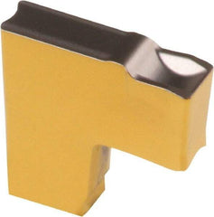 Iscar - TAG2 MF IC808 Grade, 0.0787" Cutting Width, Carbide Cutoff Insert - Neutral Lead Angle, 0.0079" Cnr Rad, TiN/TiAlN Coated, Single End - Americas Industrial Supply