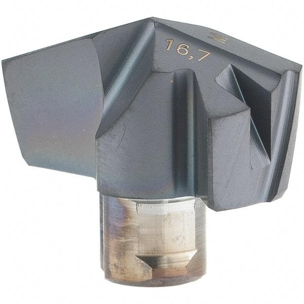 Iscar - Series ICM, 16.69mm Diam Grade IC907 Replaceable Drill Tip - Carbide, TiAlN/TiN Finish, 16 Seat Size - Americas Industrial Supply