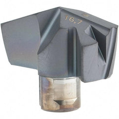 Iscar - Series ICM, 16.69mm Diam Grade IC907 Replaceable Drill Tip - Carbide, TiAlN/TiN Finish, 16 Seat Size - Americas Industrial Supply