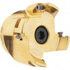 Iscar - 4 Inserts, 3" Cut Diam, 1" Arbor Diam, 0.394" Max Depth of Cut, Indexable Square-Shoulder Face Mill - 2-1/4" High, HSM90S APCR 1405.. Insert Compatibility, Through Coolant, Series Helialu - Americas Industrial Supply