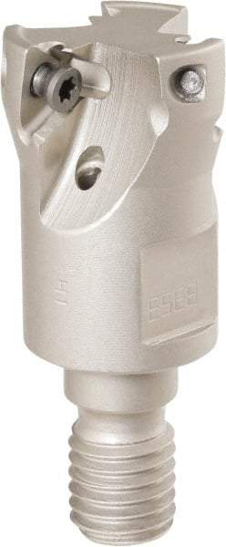 Iscar - 25mm Cut Diam, 8mm Max Depth of Cut, 57mm OAL, Indexable Square Shoulder Helical End Mill - HM390 TPKT 100304PDR, HM390 TPKT 1003PDR Inserts, M12 Modular Connection, 90° Lead Angle, Through Coolant - Americas Industrial Supply