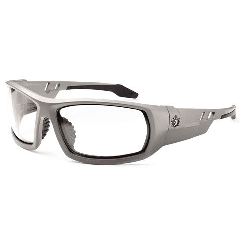 Odin Clear Lens Matte Gray Safety Glasses - Americas Industrial Supply