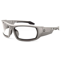 Odin Clear Lens Matte Gray Safety Glasses - Americas Industrial Supply
