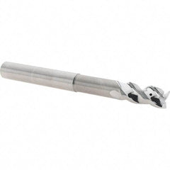 Iscar - 3 Flute Solid Carbide Roughing & Finishing Corner Radius End Mill - Uncoated, Straight Shank, 39° Helix, Non-Centercutting, Regular Length - Americas Industrial Supply