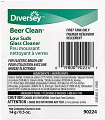 Diversey - 0.50 oz Packet Unscented Glass Cleaner - Use on Beverage Glass - Americas Industrial Supply