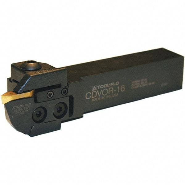 Tool-Flo - CDVOR, External, Right Hand, 20.62mm Max Depth of Cut, Indexable Grooving Tool Holder - 25mm Shank Height, 25mm Shank Width, 6" OAL - Americas Industrial Supply
