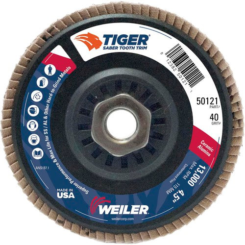 WEILER 4-1/2″ SABER TOOTH CERAMIC - Americas Industrial Supply
