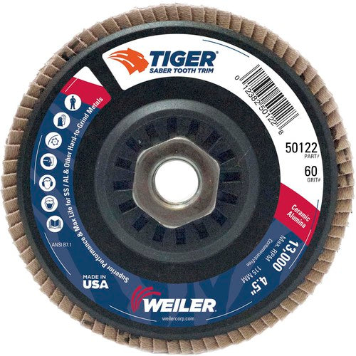 WEILER 4-1/2″ SABER TOOTH CERAMIC - Americas Industrial Supply