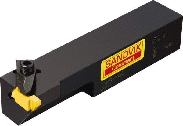 Sandvik Coromant - TLE, Internal or External, Right Hand, 0.18" Max Depth of Cut, Indexable Grooving Tool Holder - TLG-3189L Insert Compatibility, 1" Shank Height, 1" Shank Width, 5" OAL - Americas Industrial Supply