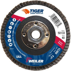 ‎4-1/2 Saber Tooth High Density Ceramic Abrasive, 40C, 5/8″-11 UNC Nut - Americas Industrial Supply