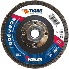 ‎4-1/2 Saber Tooth High Density Ceramic Abrasive, 60C, 5/8″-11 UNC Nut - Americas Industrial Supply