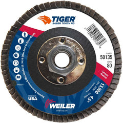 ‎4-1/2 Saber Tooth High Density Ceramic Abrasive, 80C, 5/8″-11 UNC Nut - Americas Industrial Supply