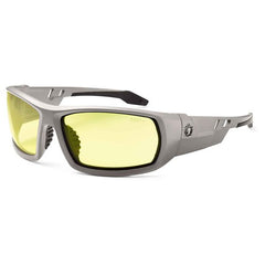 Odin Yellow Lens Matte Gray Safety Glasses - Americas Industrial Supply