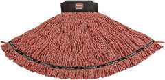 Rubbermaid - 2-1/2" Black Head Band, Medium Microfiber Loop End Mop Head - 4 Ply, Clamp Jaw & Side Loading Connection - Americas Industrial Supply