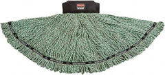 Rubbermaid - Black Head Band, Large Microfiber Loop End Mop Head - 4 Ply - Americas Industrial Supply