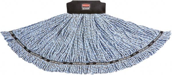Rubbermaid - 2-1/2" Black Head Band, Large Blended Fiber Loop End Mop Head - 4 Ply - Americas Industrial Supply