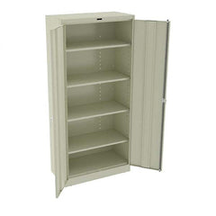 Tennsco - 5 Shelf Locking Storage Cabinet - Steel, 36" Wide x 18" Deep x 78" High, Champagne/Putty - Americas Industrial Supply