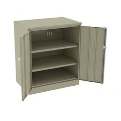 Tennsco - 3 Shelf Locking Storage Cabinet - Steel, 36" Wide x 24" Deep x 42" High, Sand - Americas Industrial Supply