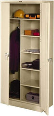 Tennsco - 6 Shelf Combination Storage Cabinet - Steel, 36" Wide x 18" Deep x 78" High, Sand - Americas Industrial Supply
