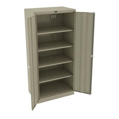 Tennsco - 5 Shelf Locking Storage Cabinet - Steel, 36" Wide x 24" Deep x 78" High, Sand - Americas Industrial Supply