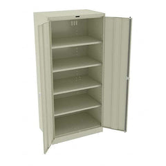 Tennsco - 5 Shelf Locking Storage Cabinet - Steel, 36" Wide x 24" Deep x 78" High, Champagne/Putty - Americas Industrial Supply