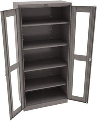 Tennsco - 5 Shelf Visible Storage Cabinet - Steel, 36" Wide x 18" Deep x 78" High, Medium Gray - Americas Industrial Supply