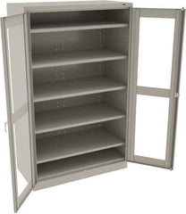 Tennsco - 5 Shelf Visible Storage Cabinet - Steel, 48" Wide x 24" Deep x 78" High, Light Gray - Americas Industrial Supply