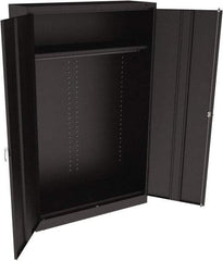 Tennsco - 2 Shelf Wardrobe Storage Cabinet - Steel, 48" Wide x 18" Deep x 78" High, Black - Americas Industrial Supply