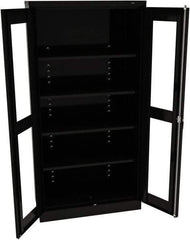 Tennsco - 5 Shelf Visible Storage Cabinet - Steel, 36" Wide x 24" Deep x 72" High, Black - Americas Industrial Supply