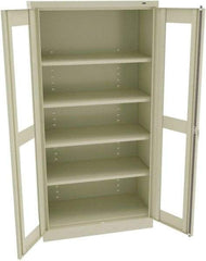 Tennsco - 5 Shelf Visible Storage Cabinet - Steel, 36" Wide x 24" Deep x 72" High, Champagne/Putty - Americas Industrial Supply