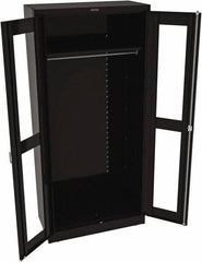 Tennsco - 6 Shelf Wardrobe Storage Cabinet - Steel, 36" Wide x 18" Deep x 78" High, Black - Americas Industrial Supply
