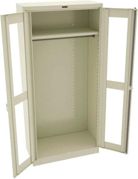 Tennsco - 6 Shelf Wardrobe Storage Cabinet - Steel, 36" Wide x 24" Deep x 78" High, Champagne/Putty - Americas Industrial Supply