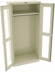 Tennsco - 6 Shelf Wardrobe Storage Cabinet - Steel, 36" Wide x 18" Deep x 78" High, Champagne/Putty - Americas Industrial Supply