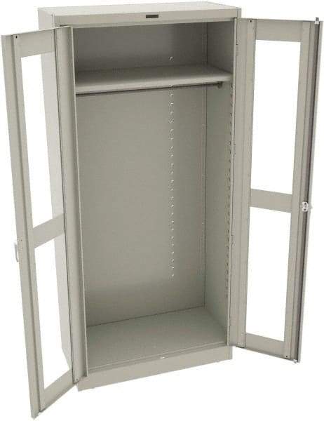 Tennsco - 1 Shelf Wardrobe Storage Cabinet - Steel, 36" Wide x 24" Deep x 78" High, Light Gray - Americas Industrial Supply