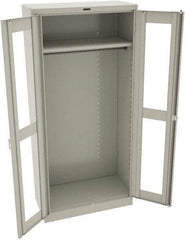 Tennsco - 1 Shelf Wardrobe Storage Cabinet - Steel, 36" Wide x 24" Deep x 78" High, Light Gray - Americas Industrial Supply