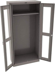 Tennsco - 6 Shelf Wardrobe Storage Cabinet - Steel, 36" Wide x 18" Deep x 78" High, Medium Gray - Americas Industrial Supply