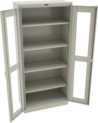 Tennsco - 5 Shelf Visible Storage Cabinet - Steel, 36" Wide x 24" Deep x 78" High, Light Gray - Americas Industrial Supply